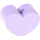 Perles avec motifs – petit coeur : nacre lilas