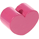 Тематические бусины «Мини-сердце» : розовый