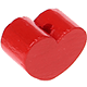 Motivpärla – mini-hjärta : röd