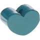 motif bead – mini heart : turquoise