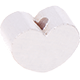 motif bead – mini heart : white