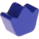 Perlina sagomata “Piccola corona” : blu scuro