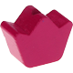 Perlina sagomata “Piccola corona” : rosa scuro