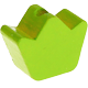 Perlina sagomata “Piccola corona” : verde giallo