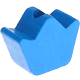 Perlina sagomata “Piccola corona” : blu medio