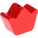 Perlina sagomata “Piccola corona” : rosso