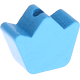 Perlina sagomata “Piccola corona” : azzurra