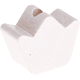 Perlina sagomata “Piccola corona” : bianco