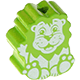 Motivpärla – lejon : gulgrön