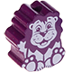 Motivpärla – lejon : purpurlila