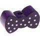 Perles avec motifs – boucle cravate : violet foncé