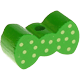 Korálek s motivem – Tvar mini-mašlička : zelená