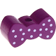 Korálek s motivem – Tvar mini-mašlička : purpurová