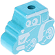 motif bead – little tractor : light turquoise