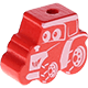 Korálek s motivem – Tvar malý traktor : červená