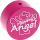 Kraal met motief "mummy's angel" : donker roze
