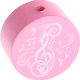 Conta com motivo Notas Musicais : bebê rosa
