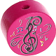 Conta com motivo Notas Musicais : rosa escuro