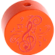 Perlina con motivo “Chiavi musicali” : arancione