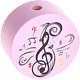 Perlina con motivo “Chiavi musicali” : rosa