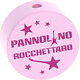 Korálek s motivem – "Pannolino Rocchettaro" : růžová