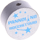 Motivperle – "Pannolino Rocchettaro" (Italienisch) : silber