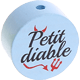 Motivperle – "petit diable" (Französisch) : babyblau