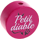 Motivperle – "petit diable" (Französisch) : dunkelpink