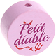 Motivperle – "petit diable" (Französisch) : rosa