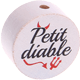 Motivperle – "petit diable" (Französisch) : weiß