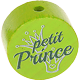 Motivperle – "petit prince" (Französisch) : gelbgrün