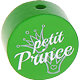 Motivperle – "petit prince" (Französisch) : grün