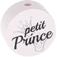 Motivperle – "petit prince" (Französisch) : weiß - schwarz