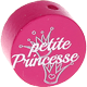 Kraal met motief "petite princesse" : donker roze