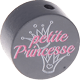 Motivperle – "petite princesse" (Französisch) : grau