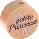 Motivperle – "petite princesse" (Französisch) : natur