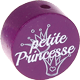 Motivperle – "petite princesse" (Französisch) : purpurlila