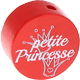 Motivperle – "petite princesse" (Französisch) : rot