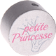 Motivperle – "petite princesse" (Französisch) : silber