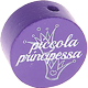 Perles avec motif « piccola principessa » : bleu violet