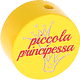 Perlina con motivo “piccola principessa” : giallo