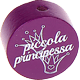 Kraal met motief "piccola principessa" : paars paars