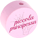 Perles avec motif « piccola principessa » : rose