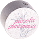 Perles avec motif « piccola principessa » : argenté