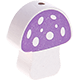 Perles avec motif – champignon : bleu violet