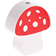 motif bead – mushroom : bordeaux