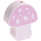 Perles avec motif – champignon : rose