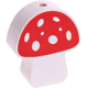 Perles avec motif – champignon : rouge