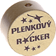 Motivperle – "Plenkovy Rocker" (Tschechisch) : gold