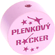 Perles avec motif « Plenkovy Rocker » : rose